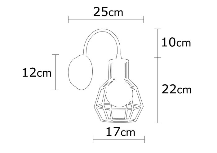 Opviq Kapadokya - N-1160 Lámpara de pared Negro y bronce